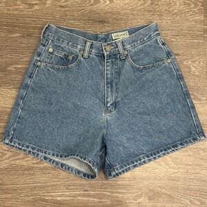 VTG 90s Skoozi High Waisted Denim Mom Shorts Medium Wash Boho Grunge Festival 26